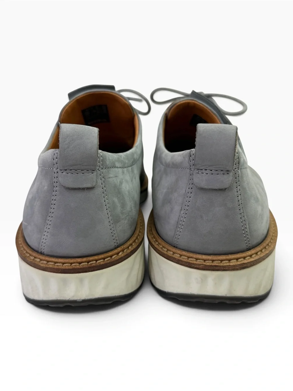 Ecco ST.1 Hybrid Perforated Derby Shoe Gray Leather Lace Up Men’s Size 43/9-9.5